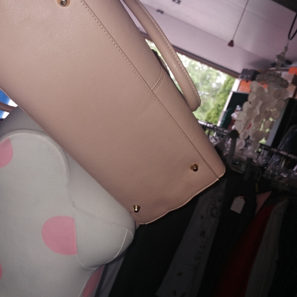 Bcbgeneration | faux leather divided pale pink satchel shoulder handbag purse - Picture 3 of 4